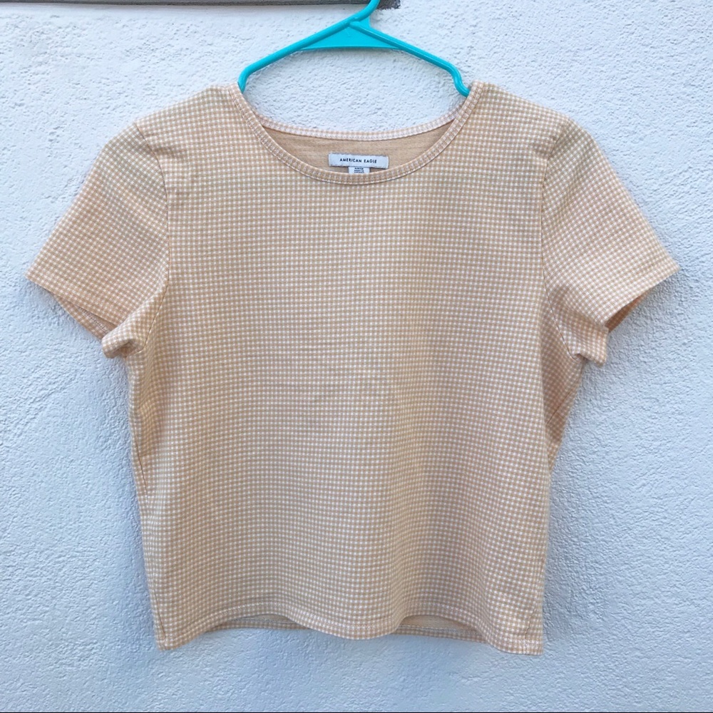 American Eagle Gingham Tee